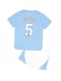 Otroški Nogometna dresi replika Manchester City John Stones #5 Domači 2023-24 Kratek rokav (+ hlače)